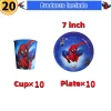 10/20 people Spiderman Theme Birthday Party Decorations Set Paper Cup 7inch Plate Superhero Baby Shower Kids Boys Party Supplies - Image 23