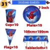10/20 people Spiderman Theme Birthday Party Decorations Set Paper Cup 7inch Plate Superhero Baby Shower Kids Boys Party Supplies - Image 35