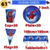 10/20 people Spiderman Theme Birthday Party Decorations Set Paper Cup 7inch Plate Superhero Baby Shower Kids Boys Party Supplies - Image 34