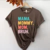 Mama Mommy Mom Bruh T Shirt Mom Shirt Mama Life Shirts Mother's Day T-shirt Women Summer Trendy Short Sleeve Casual Tops - Image 18