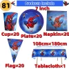 10/20 people Spiderman Theme Birthday Party Decorations Set Paper Cup 7inch Plate Superhero Baby Shower Kids Boys Party Supplies - Image 15