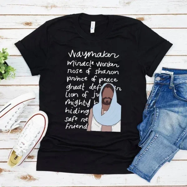 Waymaker Women T Shirt Christian Tees Religious Faith T-shirt Jesus Clothing Unisex Graphic T Shirts Summer Short Sleeve Tops - Image 4