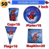 10/20 people Spiderman Theme Birthday Party Decorations Set Paper Cup 7inch Plate Superhero Baby Shower Kids Boys Party Supplies - Image 7