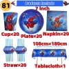 10/20 people Spiderman Theme Birthday Party Decorations Set Paper Cup 7inch Plate Superhero Baby Shower Kids Boys Party Supplies - Image 21