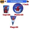 10/20 people Spiderman Theme Birthday Party Decorations Set Paper Cup 7inch Plate Superhero Baby Shower Kids Boys Party Supplies - Image 25
