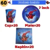 10/20 people Spiderman Theme Birthday Party Decorations Set Paper Cup 7inch Plate Superhero Baby Shower Kids Boys Party Supplies - Image 26