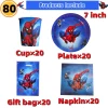 10/20 people Spiderman Theme Birthday Party Decorations Set Paper Cup 7inch Plate Superhero Baby Shower Kids Boys Party Supplies - Image 11