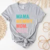 Mama Mommy Mom Bruh T Shirt Mom Shirt Mama Life Shirts Mother's Day T-shirt Women Summer Trendy Short Sleeve Casual Tops - Image 7