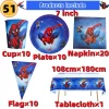 10/20 people Spiderman Theme Birthday Party Decorations Set Paper Cup 7inch Plate Superhero Baby Shower Kids Boys Party Supplies - Image 16
