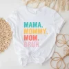 Mama Mommy Mom Bruh T Shirt Mom Shirt Mama Life Shirts Mother's Day T-shirt Women Summer Trendy Short Sleeve Casual Tops - Image 5