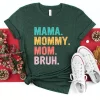 Mama Mommy Mom Bruh T Shirt Mom Shirt Mama Life Shirts Mother's Day T-shirt Women Summer Trendy Short Sleeve Casual Tops - Image 17