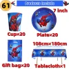 10/20 people Spiderman Theme Birthday Party Decorations Set Paper Cup 7inch Plate Superhero Baby Shower Kids Boys Party Supplies - Image 32