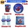 10/20 people Spiderman Theme Birthday Party Decorations Set Paper Cup 7inch Plate Superhero Baby Shower Kids Boys Party Supplies - Image 14
